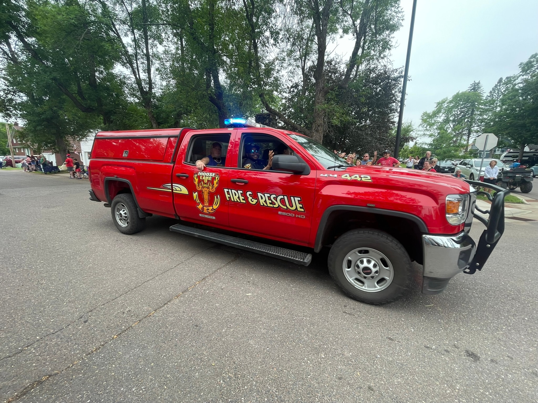 Moose Lake Fire District rescue pickup truck