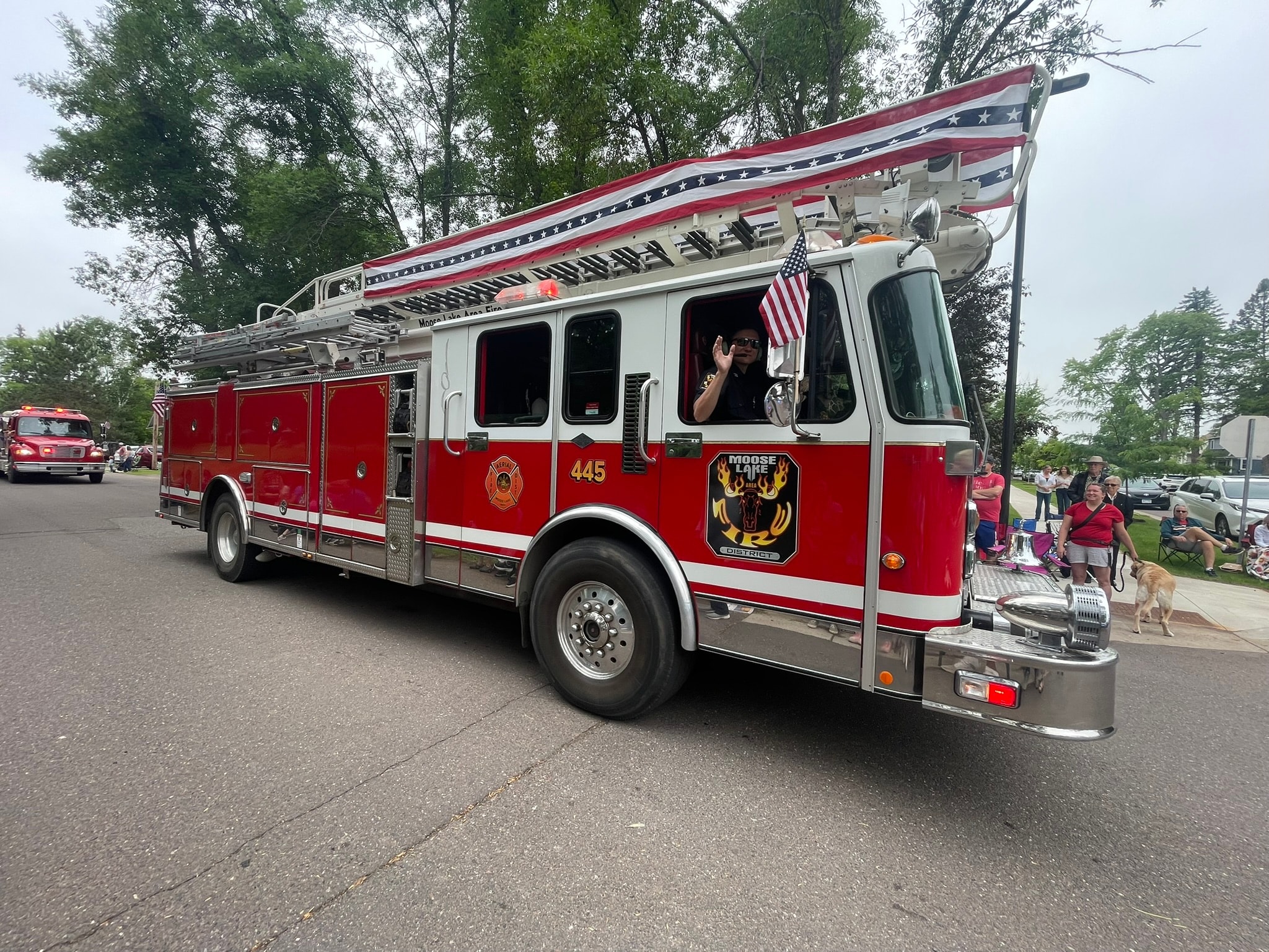 Moose Lake Fire District Unit 445 ladder truck