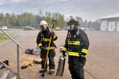 Moose Lake Fire crew working a structure fire — March 2020