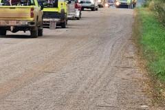 Rural dirt road with vehicles — County Road 11 wildland fire 2023