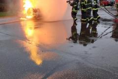 Firefighters training with controlled fire — propane emergency training 2023