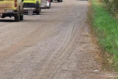 Unpaved road with tire tracks — County Road 11 wildland fire 2023